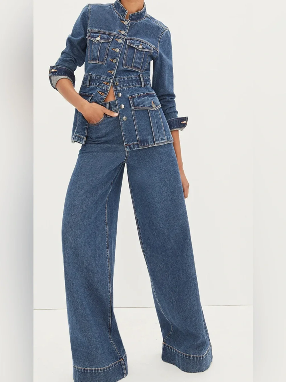 Veronica Beard Tika denim jacket cotton